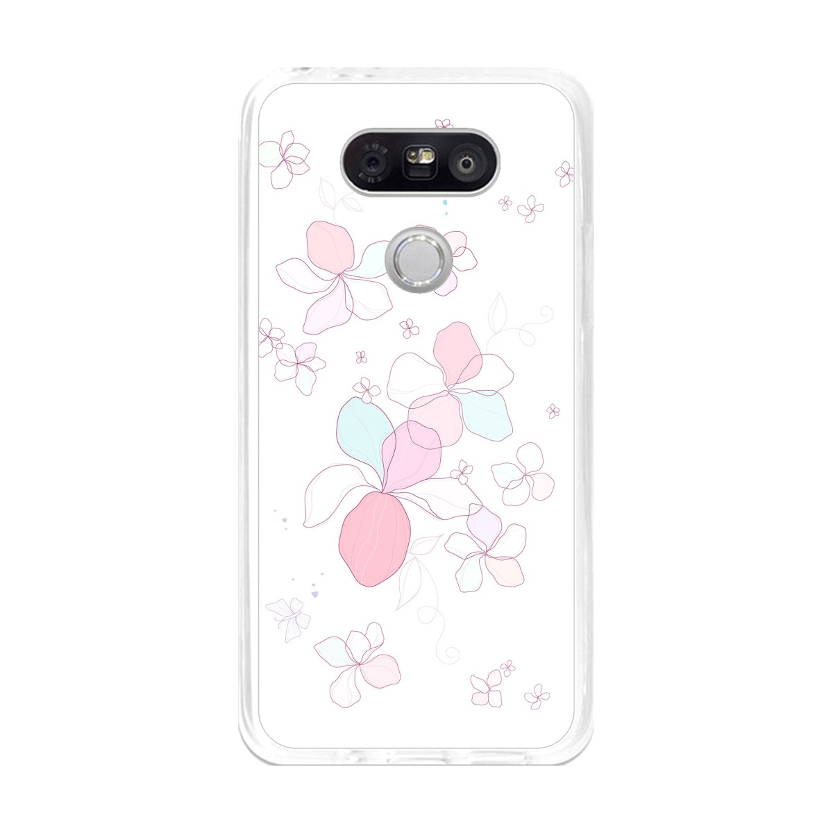 Funda Gel Tpu para Lg G5 Diseño Flores-Minimal Dibujos