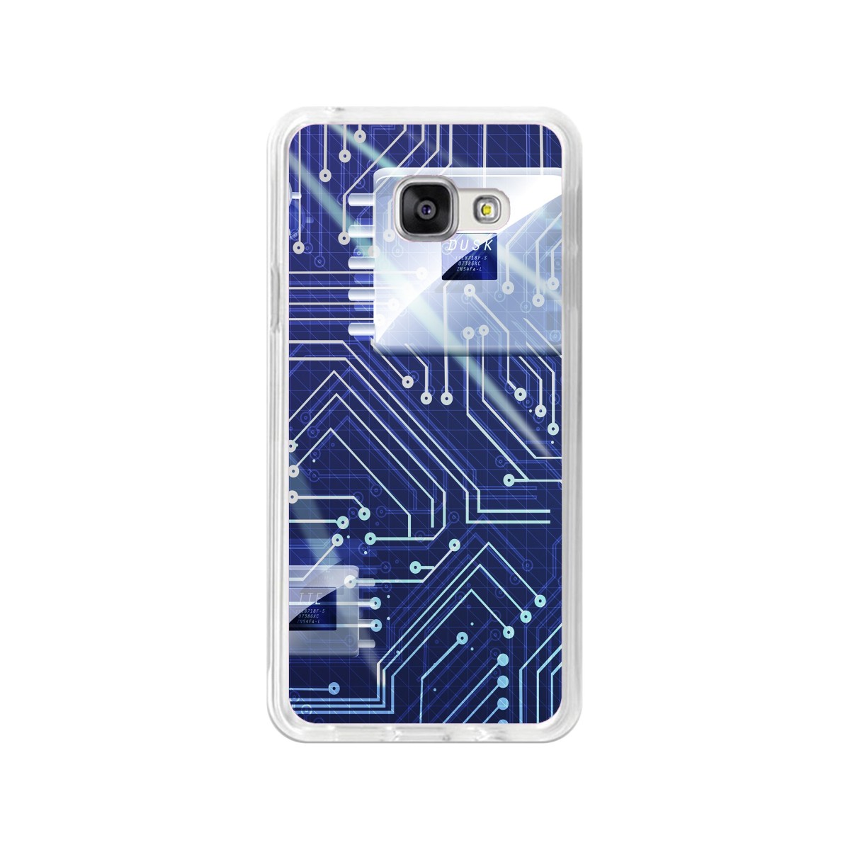 Funda Gel Tpu para Samsung Galaxy A3 (2016) Diseño Circuito Dibujos