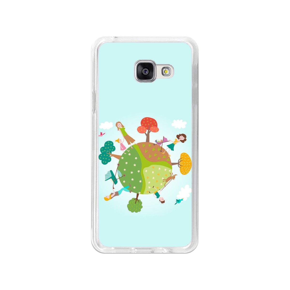 Funda Gel Tpu para Samsung Galaxy A3 (2016) Diseño Familia Dibujos