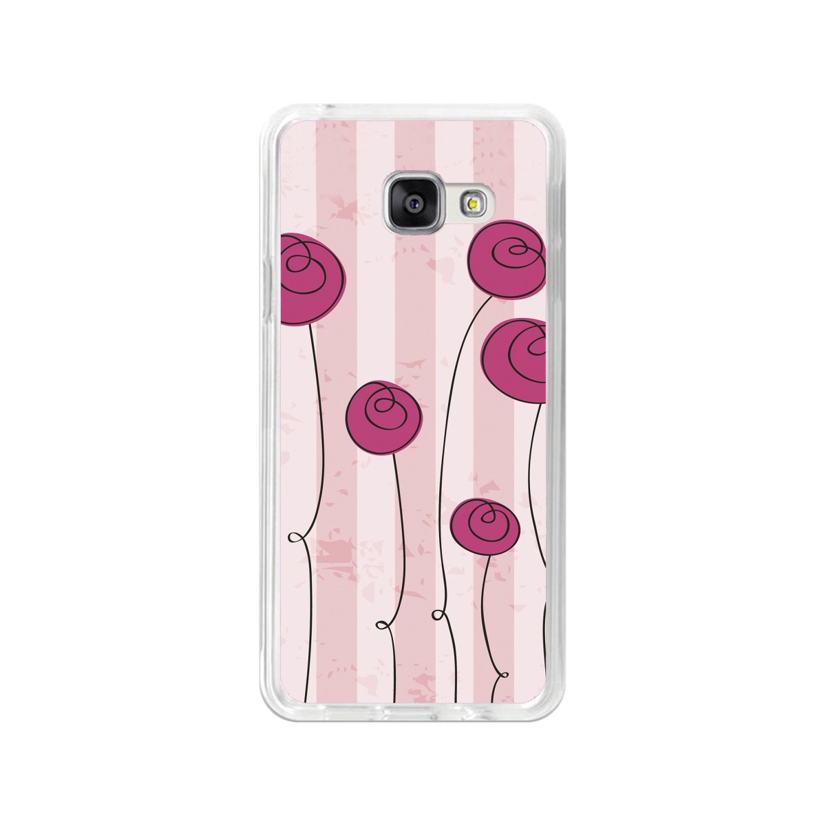 Funda Gel Tpu para Samsung Galaxy A3 (2016) Diseño Flores Vintage Dibujos
