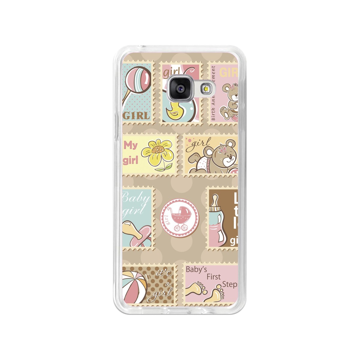 Funda Gel Tpu para Samsung Galaxy A3 (2016) Diseño Sellos Dibujos