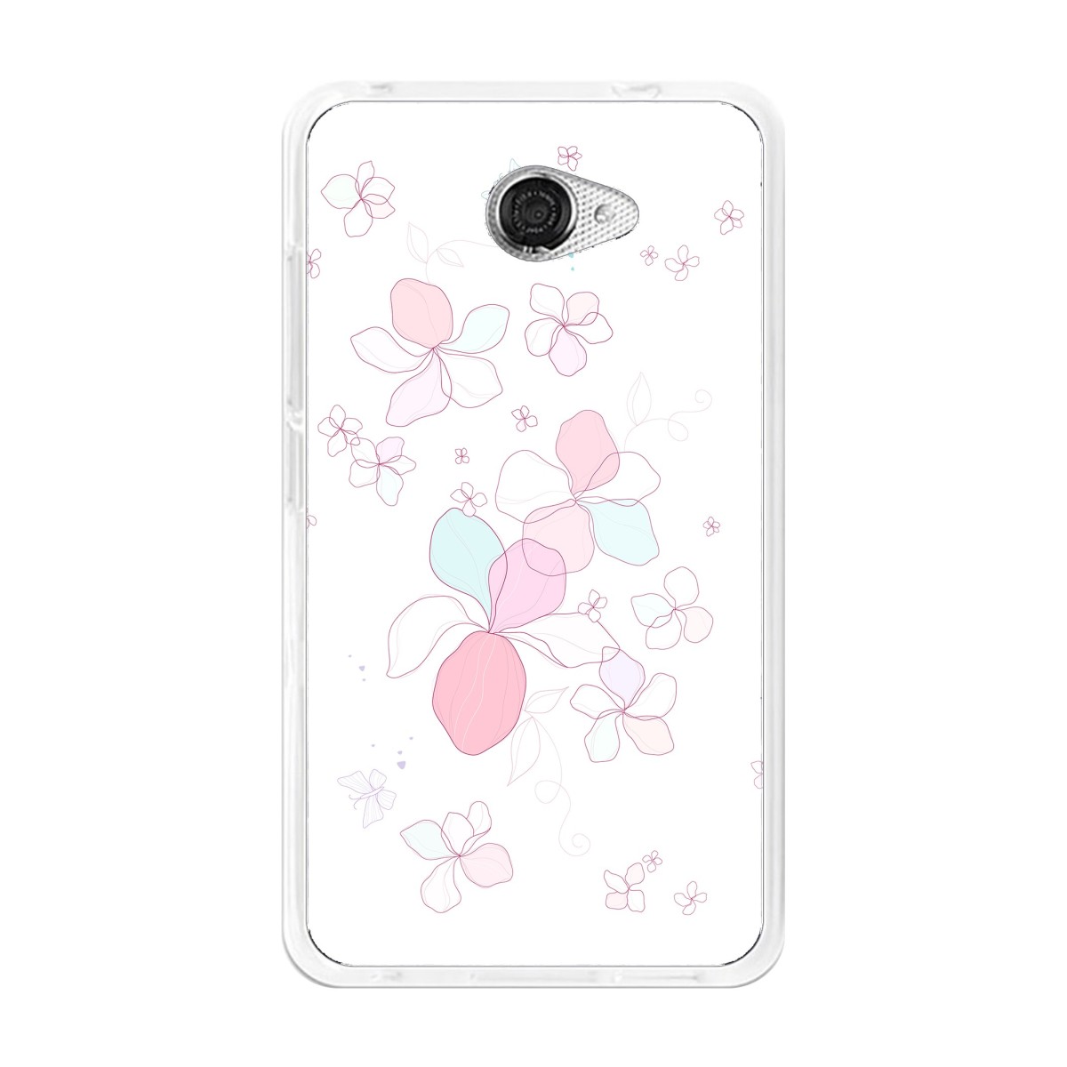 Funda Gel Tpu para Vodafone Smart Ultra 7 Diseño Flores-Minimal Dibujos