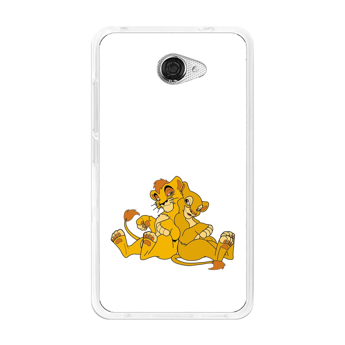 Funda Gel Tpu para Vodafone Smart Ultra 7 Diseño Leones Dibujos