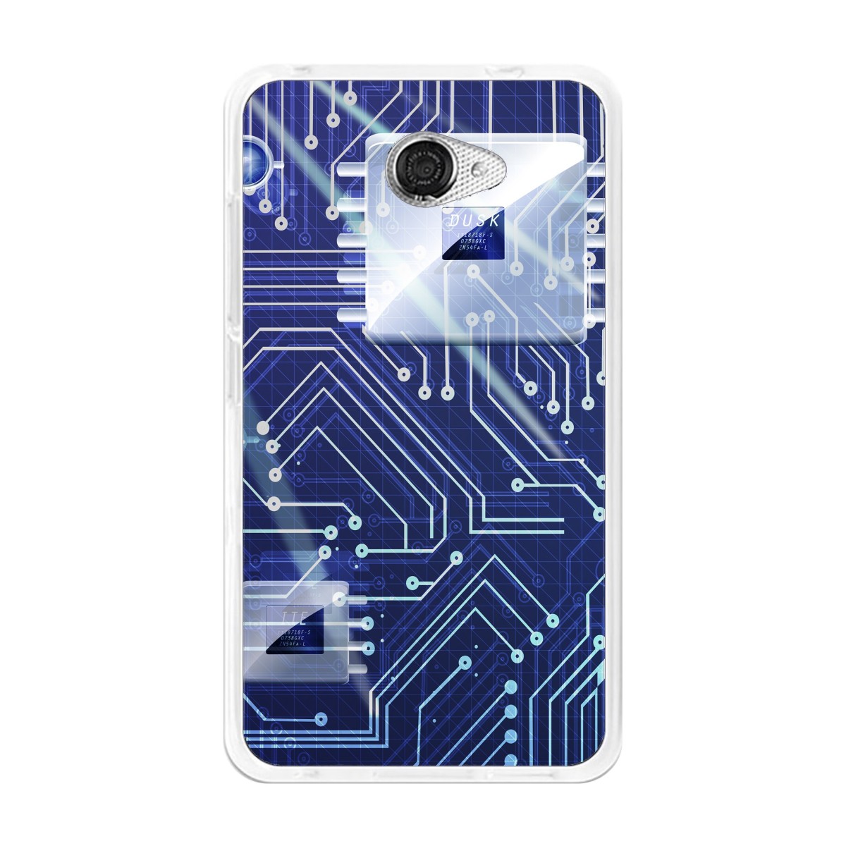 Funda Gel Tpu para Vodafone Smart Ultra 7 Diseño Circuito Dibujos