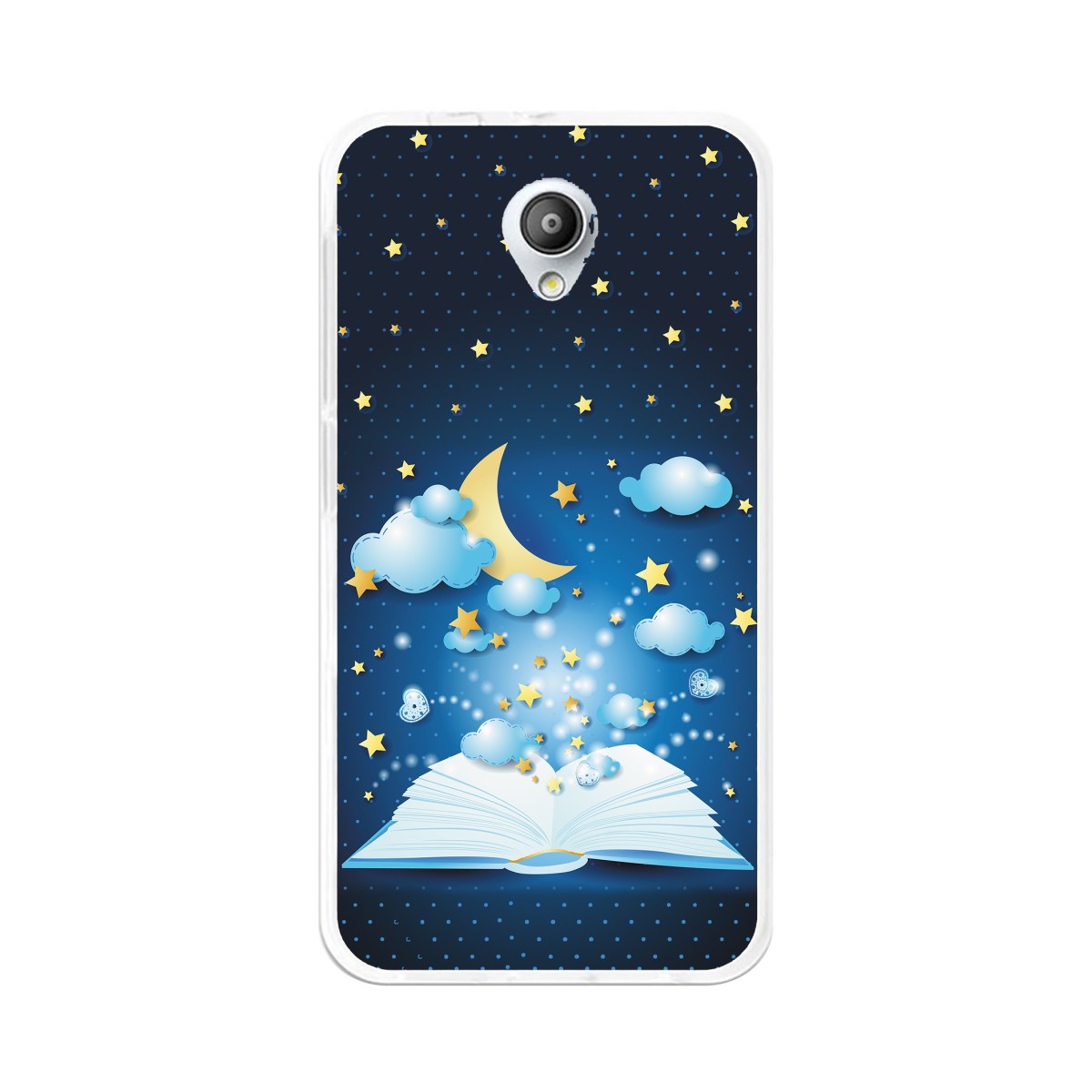Funda Gel Tpu para Vodafone Smart Prime 7 Diseño Libro-Cuentos Dibujos
