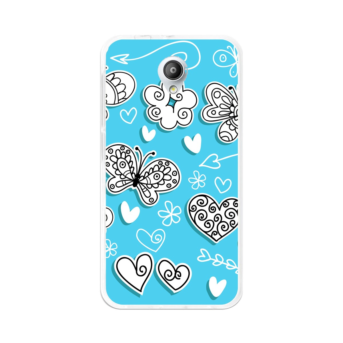 Funda Gel Tpu para Vodafone Smart Prime 7 Diseño Mariposas Dibujos