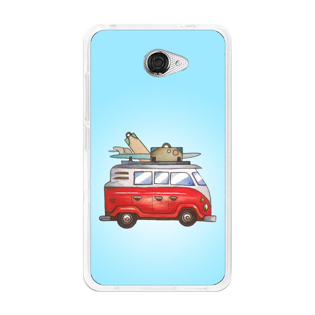 Funda Gel Tpu para Vodafone Smart Ultra 7 Diseño Furgoneta Dibujos