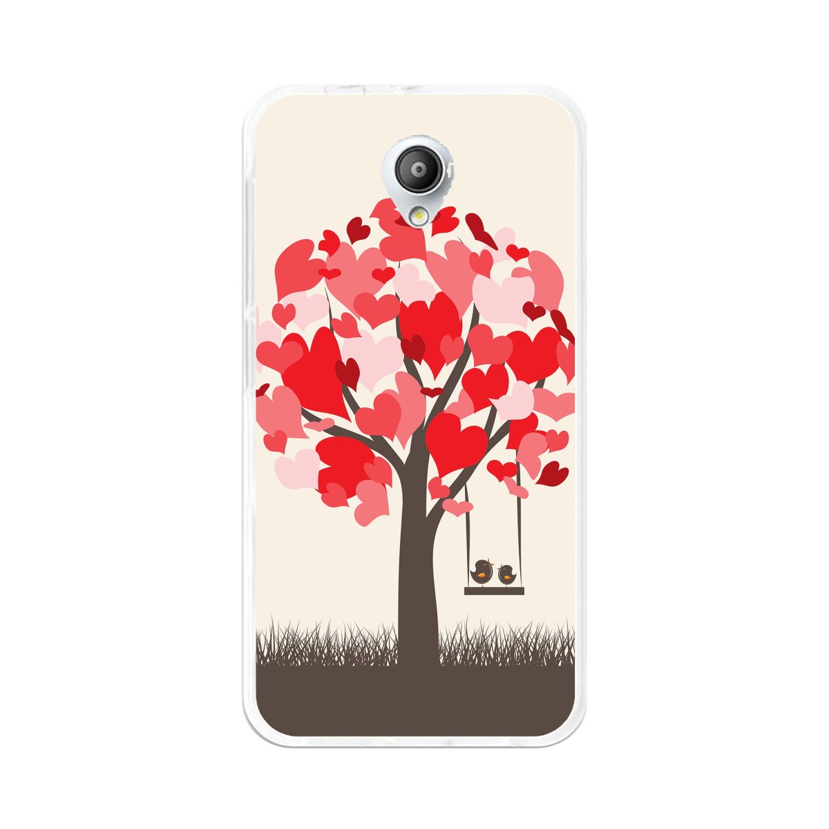 Funda Gel Tpu para Vodafone Smart Prime 7 Diseño Pajaritos Dibujos