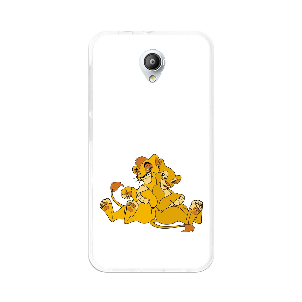 Funda Gel Tpu para Vodafone Smart Prime 7 Diseño Leones Dibujos