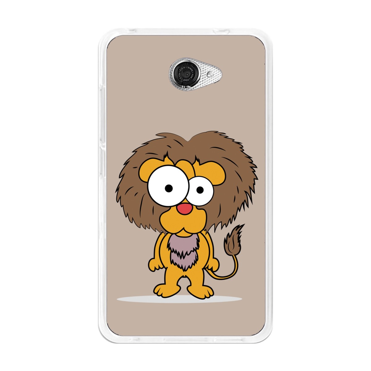 Funda Gel Tpu para Vodafone Smart Ultra 7 Diseño Leon Dibujos