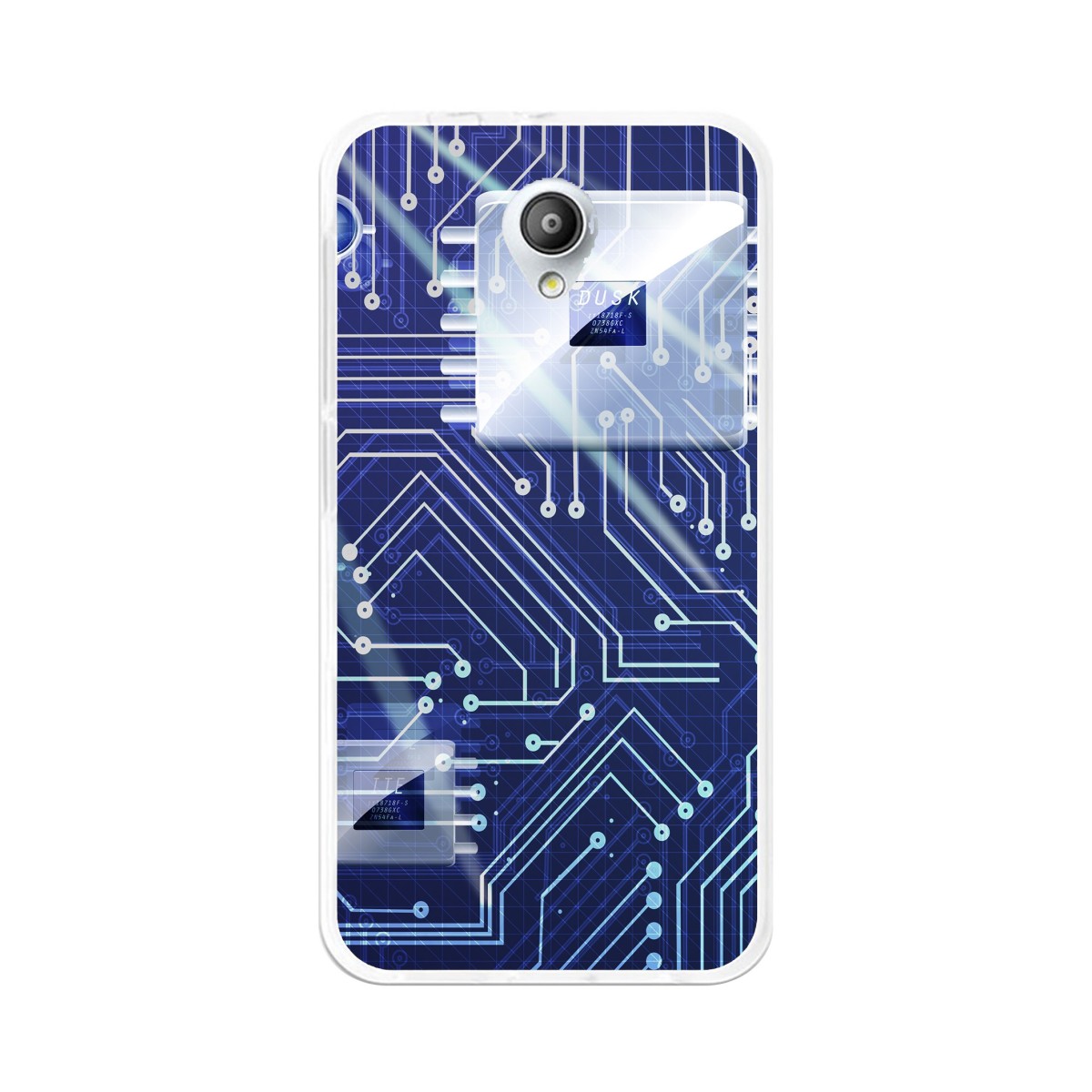 Funda Gel Tpu para Vodafone Smart Prime 7 Diseño Circuito Dibujos