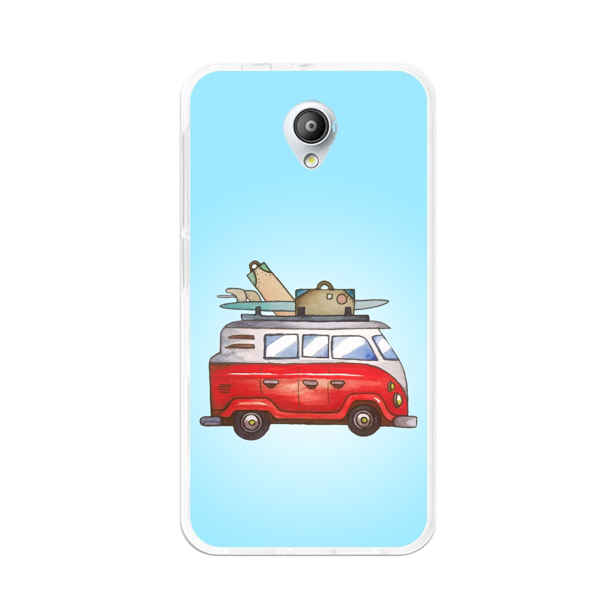 Funda Gel Tpu para Vodafone Smart Prime 7 Diseño Furgoneta Dibujos