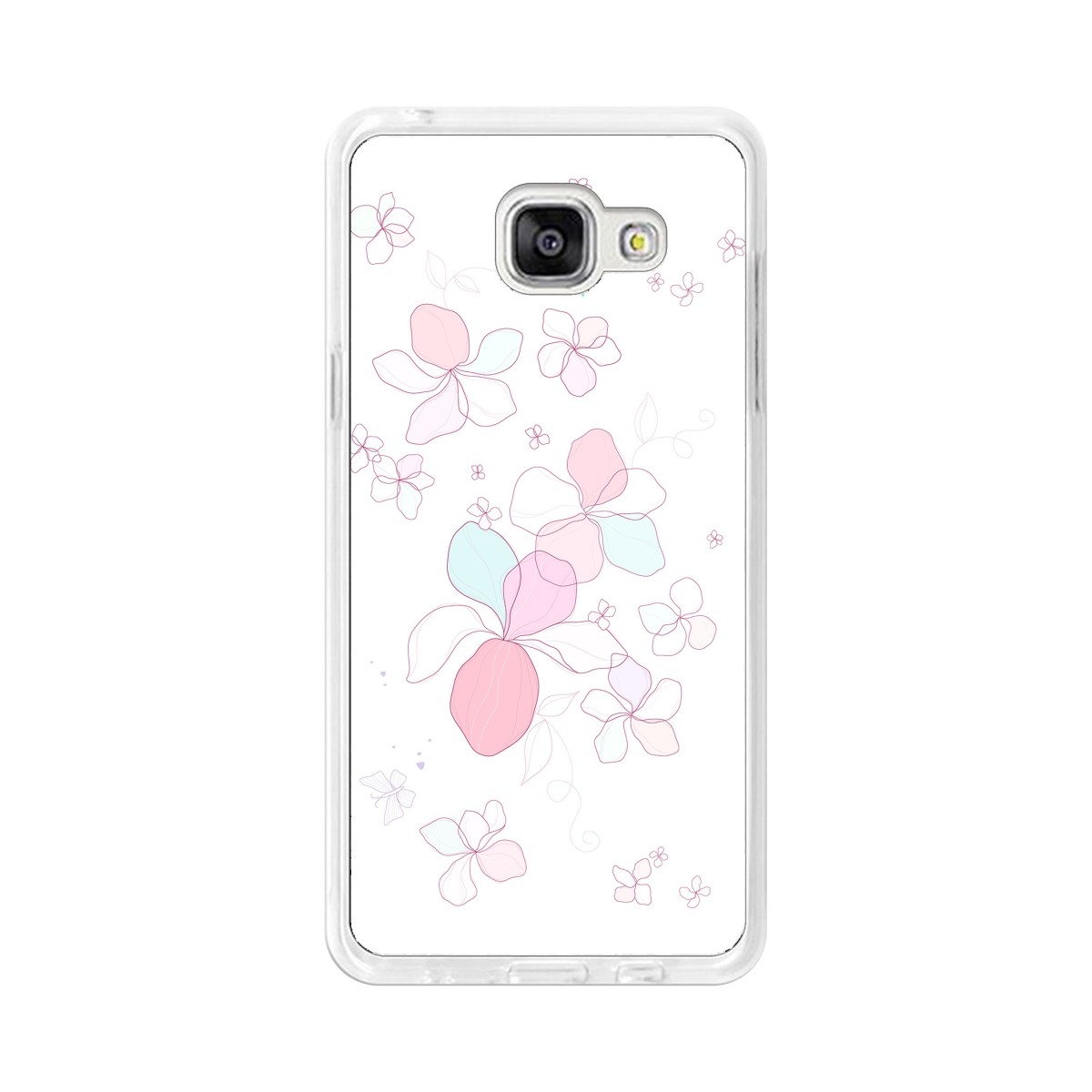 Funda Gel Tpu para Samsung Galaxy A5 (2016) Diseño Flores-Minimal Dibujos