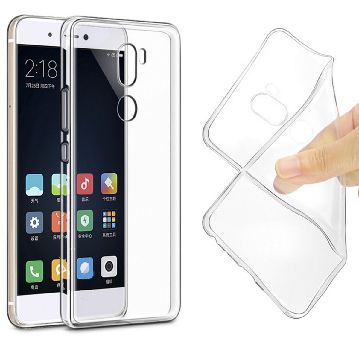 Funda Gel Tpu Fina Ultra-Thin 0,3mm Transparente para Xiaomi Mi 5S Plus