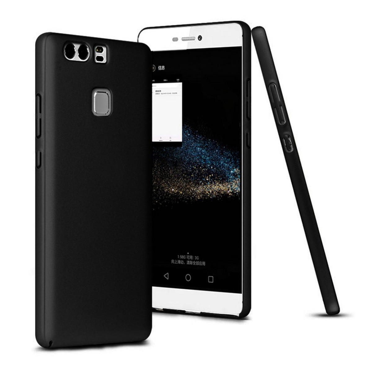 Carcasa Funda Dura Completa Negra para Huawei P9 Plus