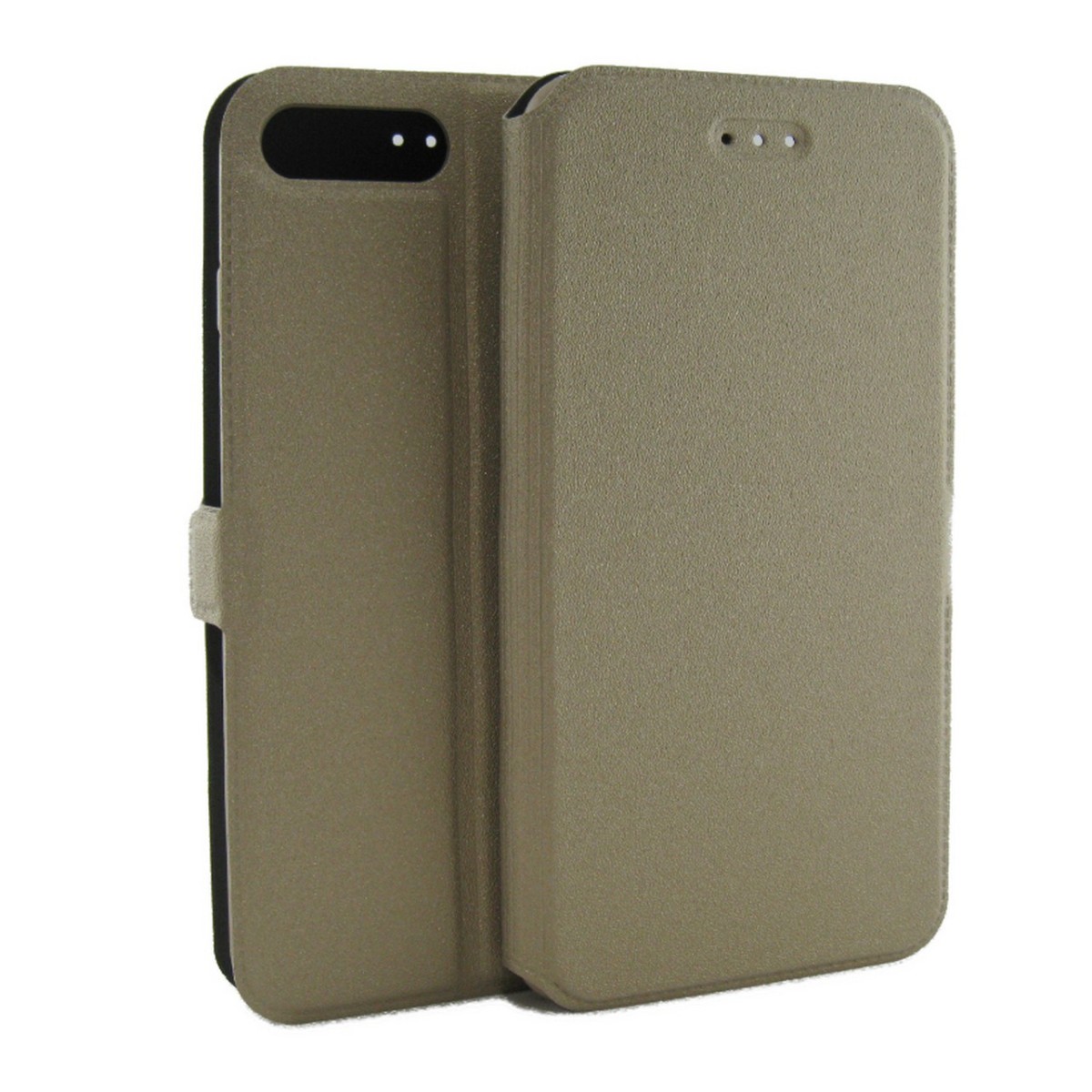 Funda Soporte Piel Dorada para Iphone 7 Plus / 8 Plus  Flip Libro