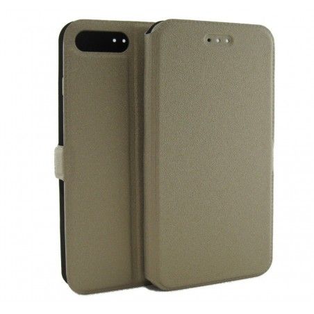 Funda Soporte Piel Dorada para Iphone 7 Plus / 8 Plus  Flip Libro
