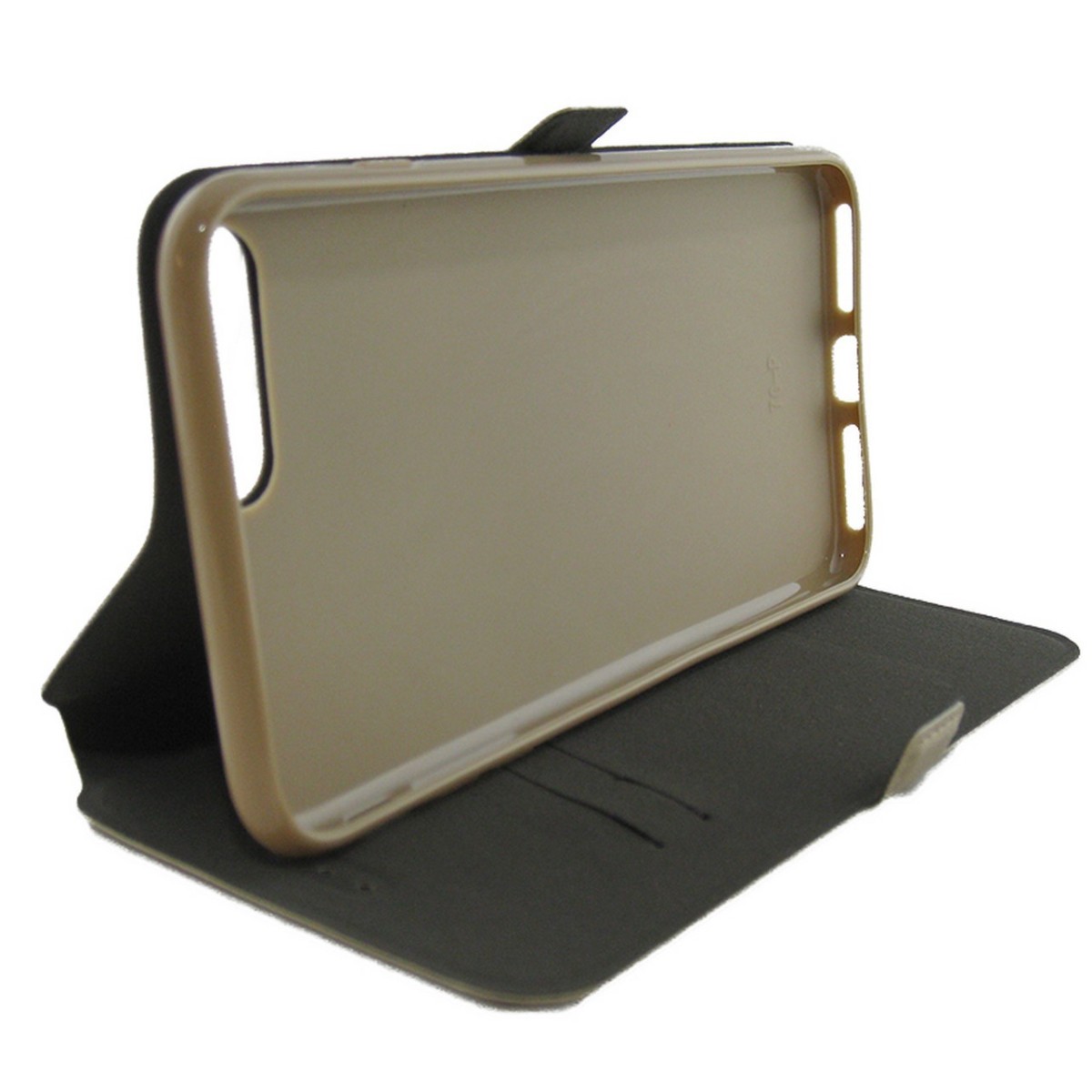 Funda Soporte Piel Dorada para Iphone 7 Plus / 8 Plus  Flip Libro