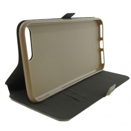 Funda Soporte Piel Dorada para Iphone 7 Plus / 8 Plus  Flip Libro