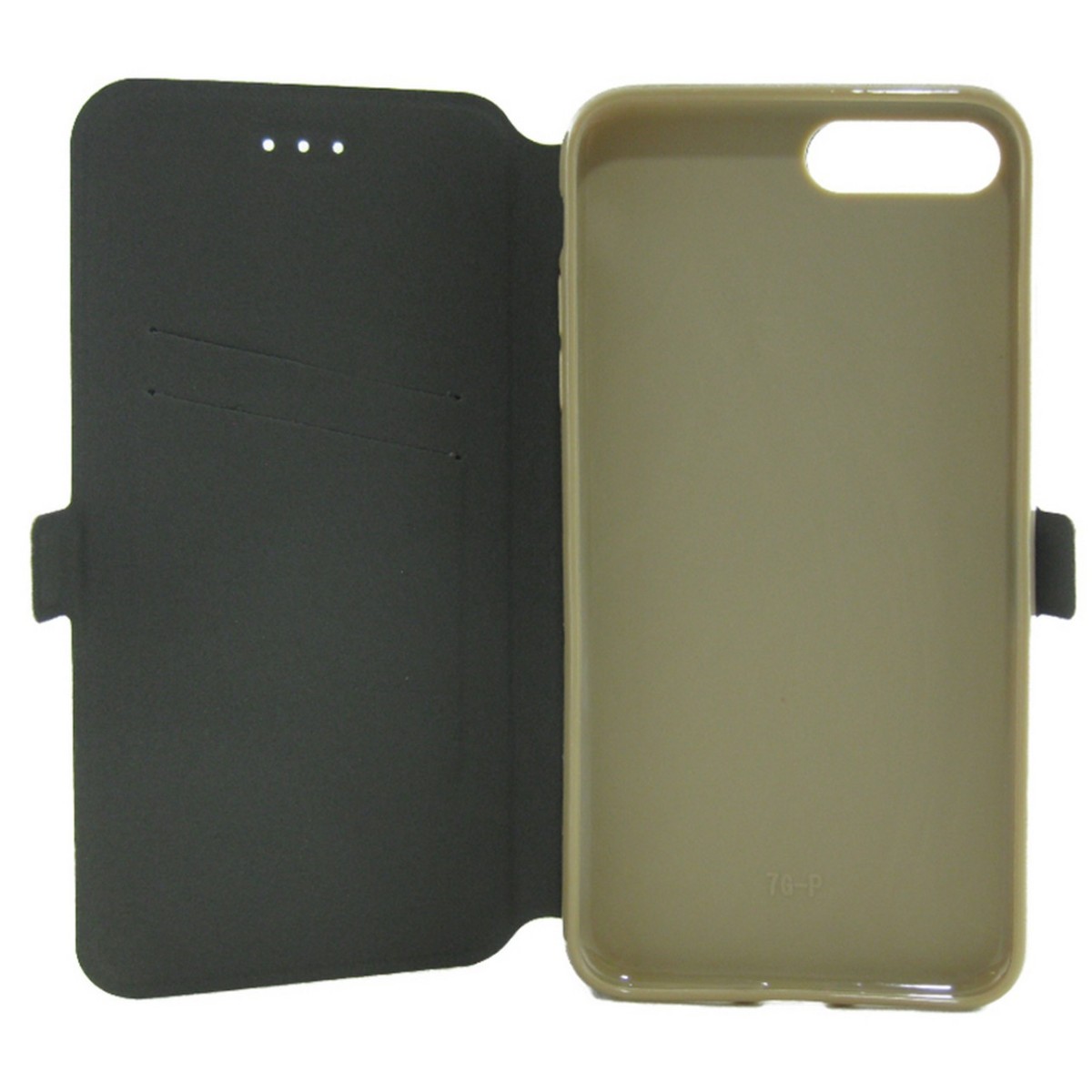 Funda Soporte Piel Dorada para Iphone 7 Plus / 8 Plus  Flip Libro