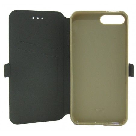 Funda Soporte Piel Dorada para Iphone 7 Plus / 8 Plus  Flip Libro