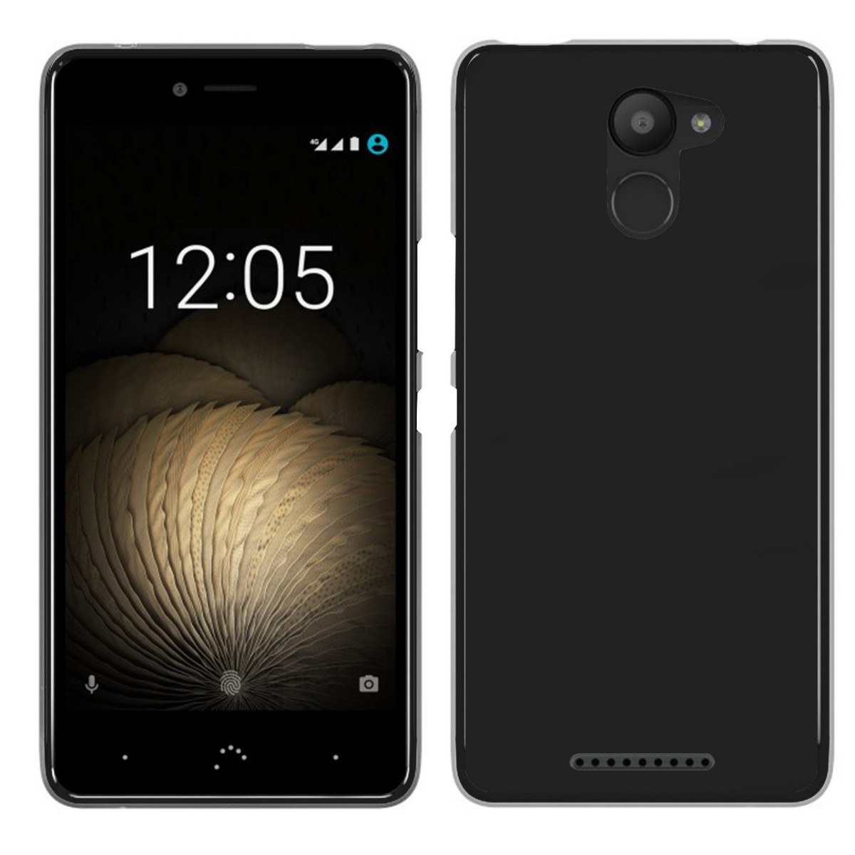 Funda Gel Tpu para Bq Aquaris U Plus Color Negra