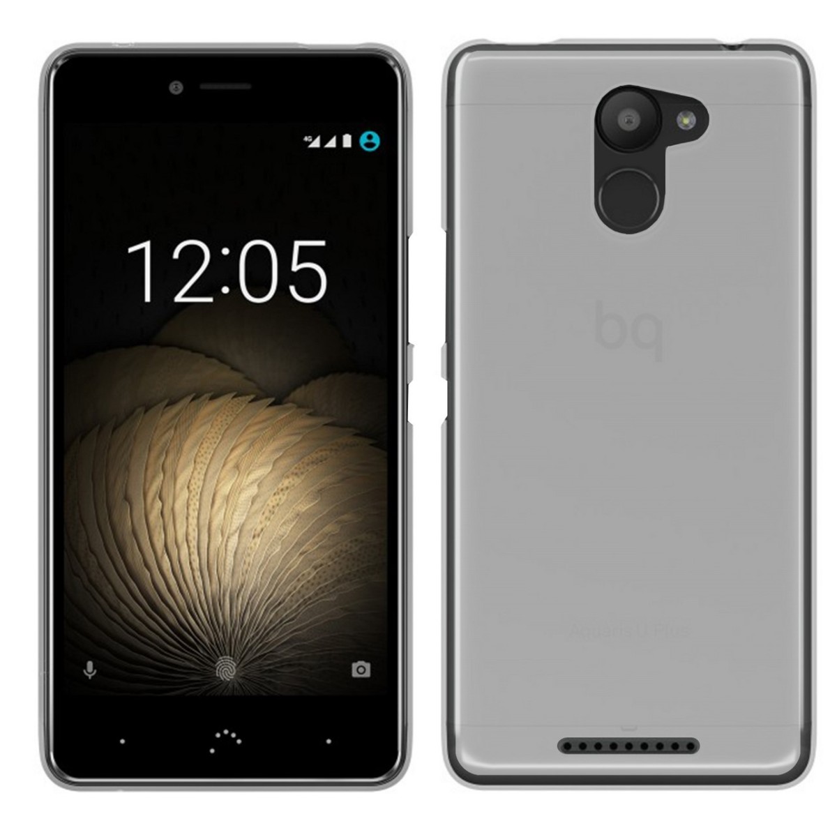 Funda Gel Tpu para Bq Aquaris U Plus Color Transparente