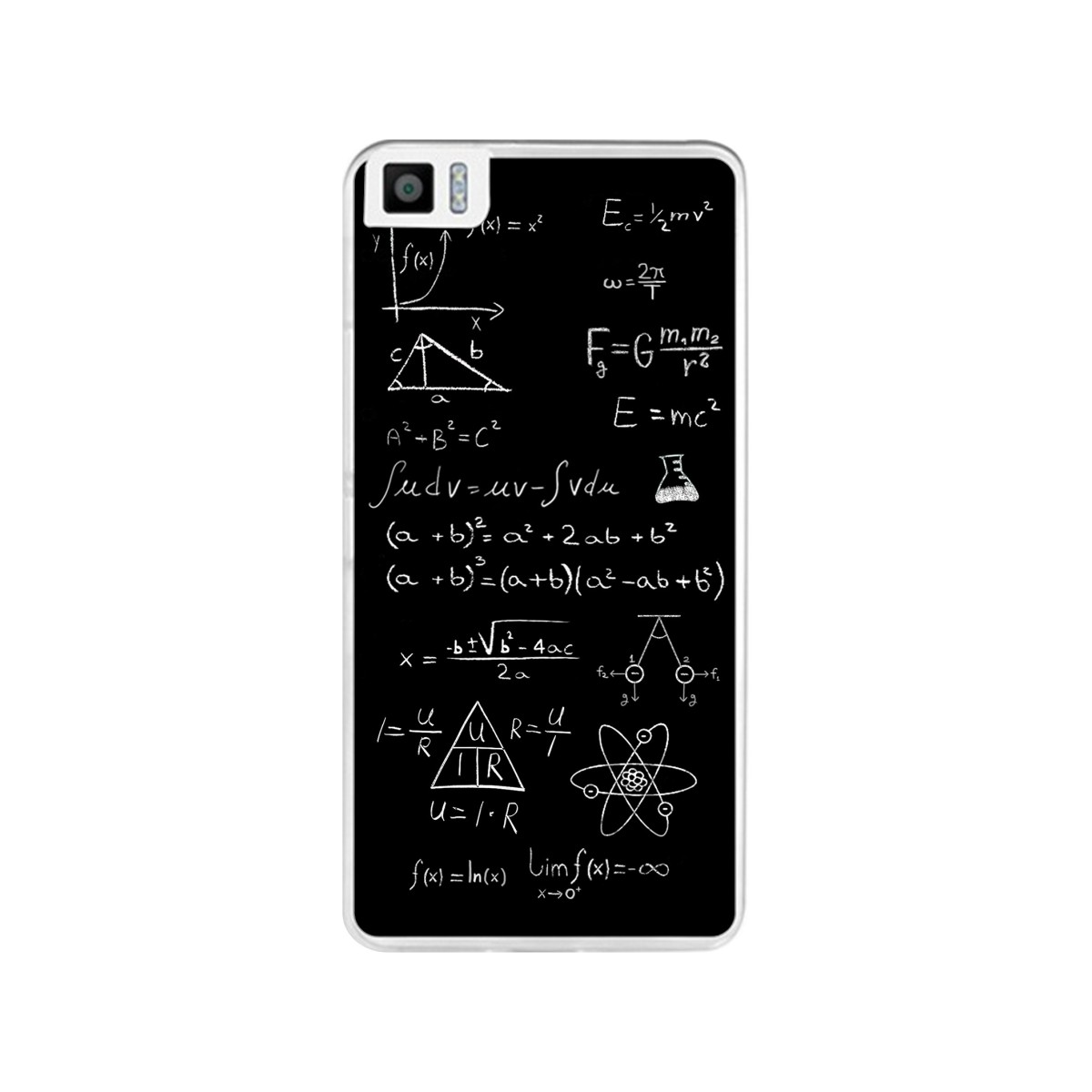 Funda Gel Tpu para Bq Aquaris M4.5 Diseño Formulas Dibujos