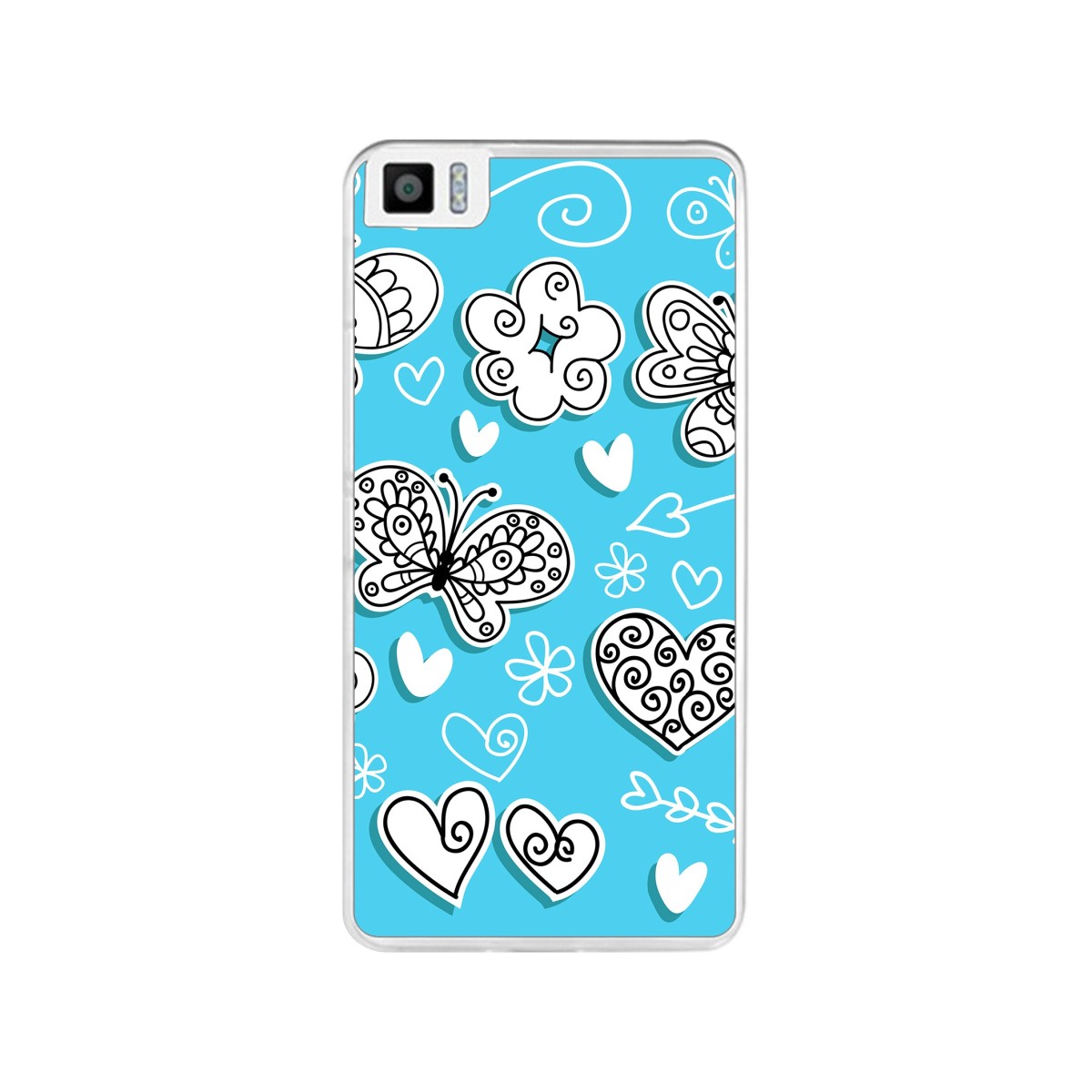 Funda Gel Tpu para Bq Aquaris M4.5 Diseño Mariposas Dibujos