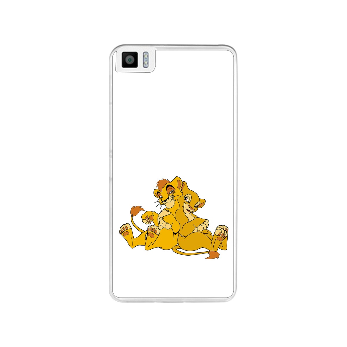 Funda Gel Tpu para Bq Aquaris M4.5 Diseño Leones Dibujos