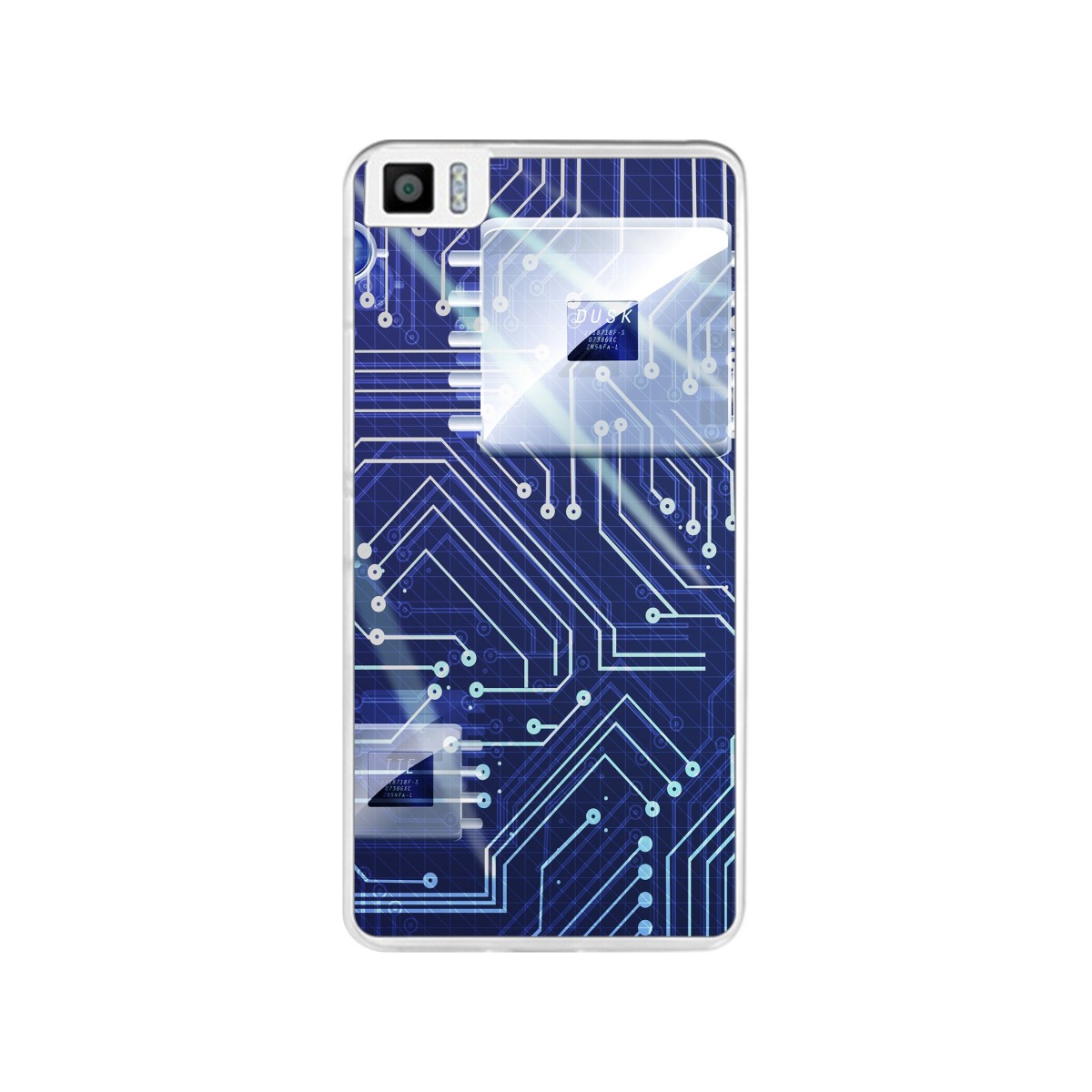 Funda Gel Tpu para Bq Aquaris M4.5 Diseño Circuito Dibujos