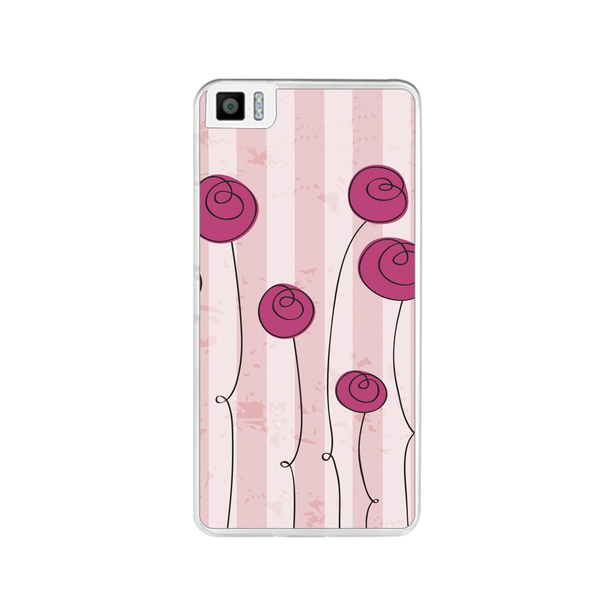 Funda Gel Tpu para Bq Aquaris M4.5 Diseño Flores Vintage Dibujos