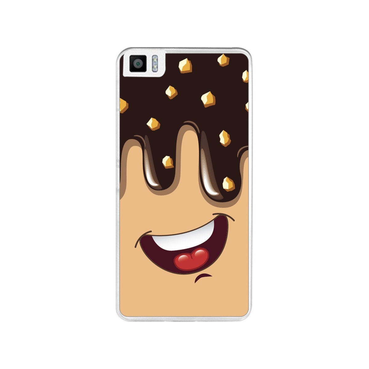 Funda Gel Tpu para Bq Aquaris M4.5 Diseño Helado Chocolate Dibujos