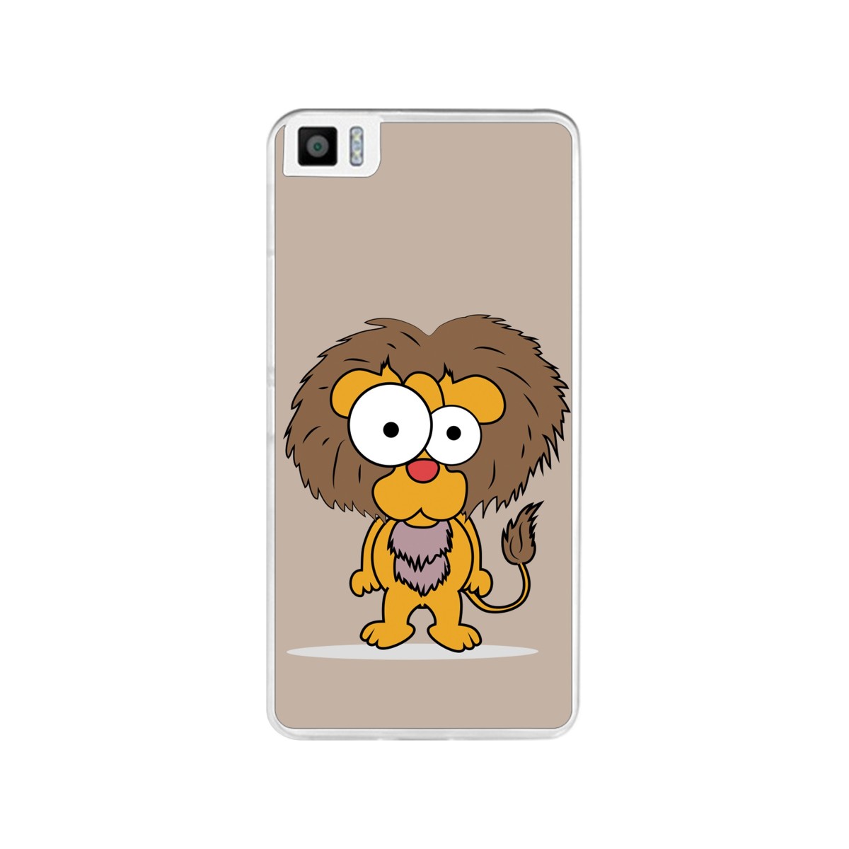 Funda Gel Tpu para Bq Aquaris M4.5 Diseño Leon Dibujos