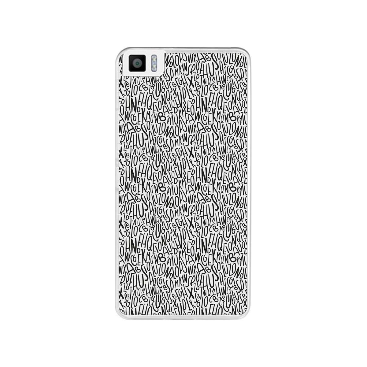Funda Gel Tpu para Bq Aquaris M4.5 Diseño Letras Dibujos