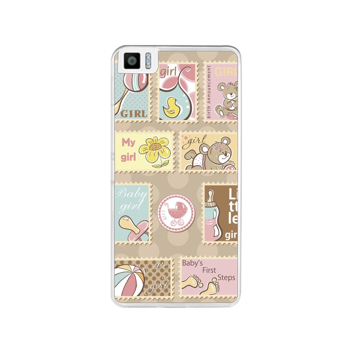 Funda Gel Tpu para Bq Aquaris M4.5 Diseño Sellos Dibujos