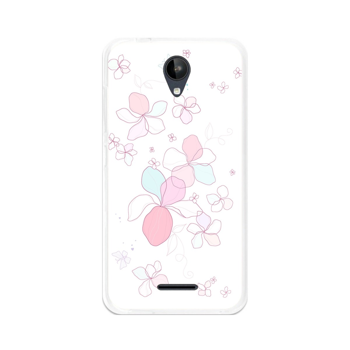 Funda Gel Tpu para Zte Blade A310 Diseño Flores-Minimal Dibujos