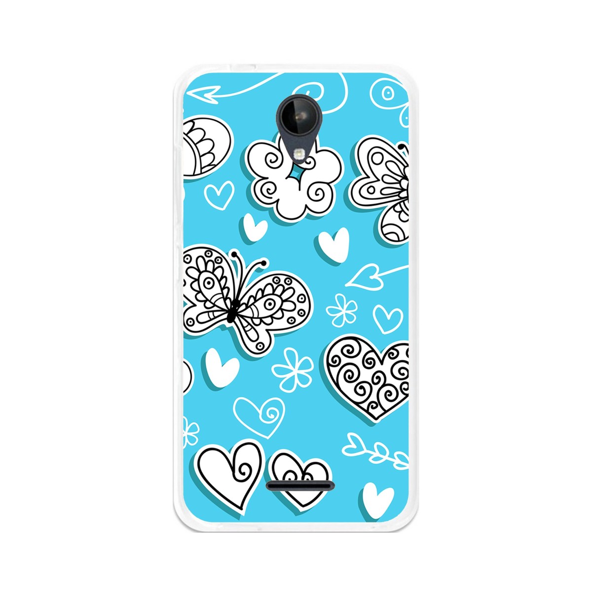 Funda Gel Tpu para Zte Blade A310 Diseño Mariposas Dibujos