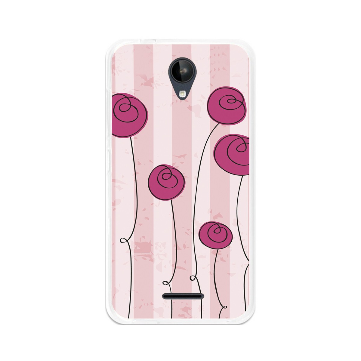 Funda Gel Tpu para Zte Blade A310 Diseño Flores Vintage Dibujos