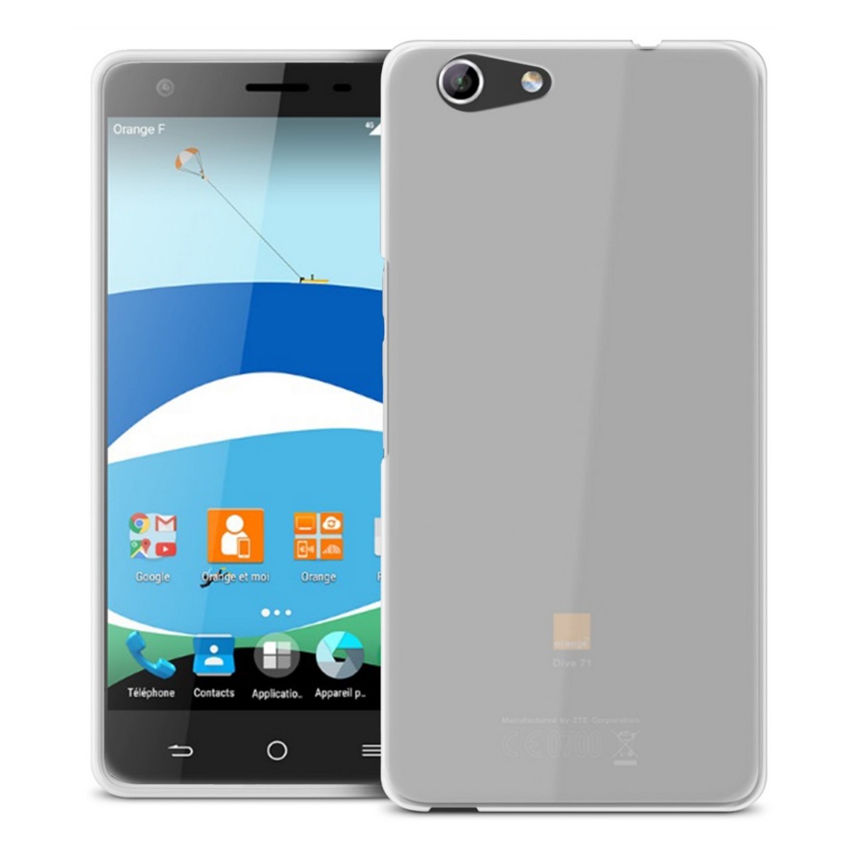 Funda Gel Tpu para Orange Dive 71 / Zte Blade A506 Color Transparente