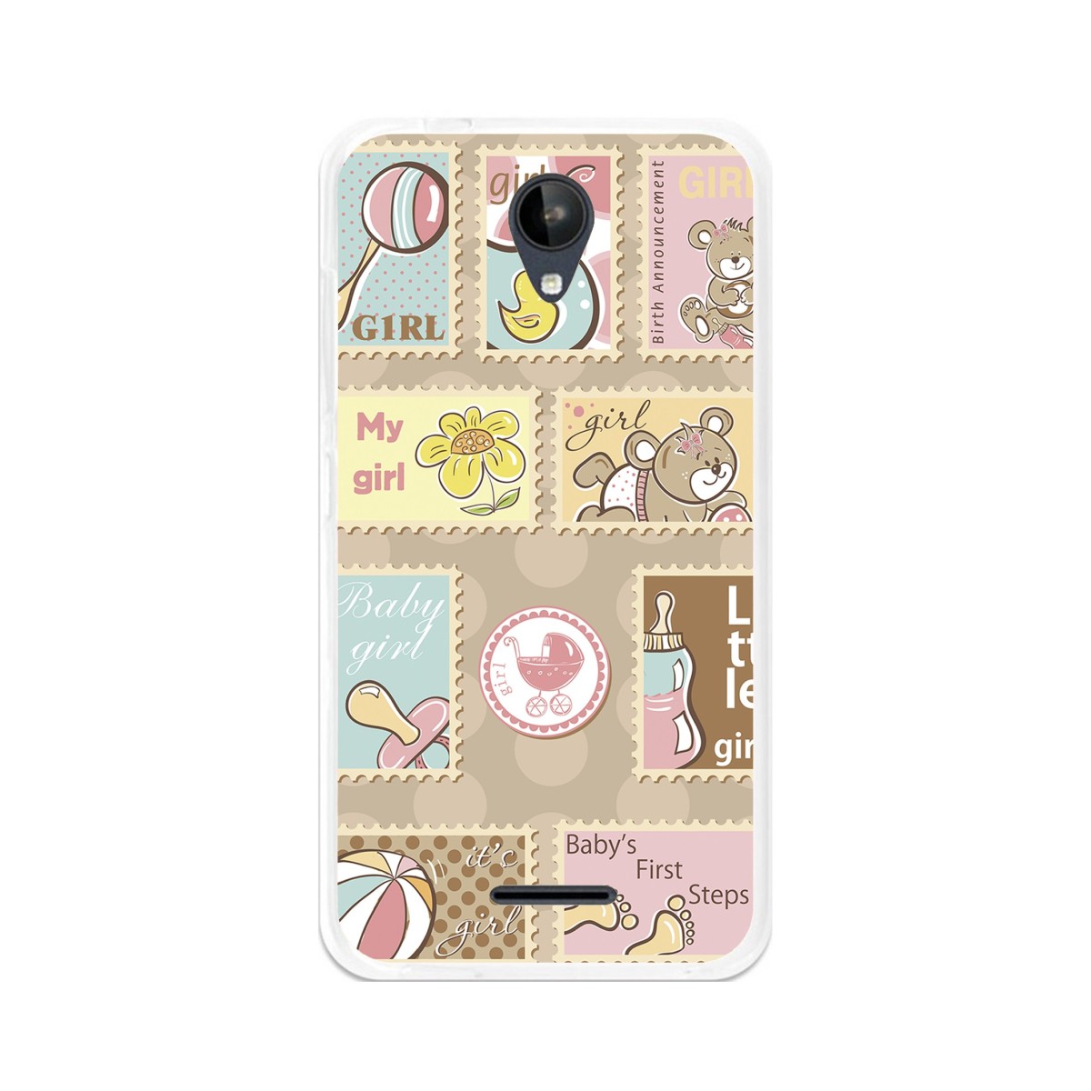 Funda Gel Tpu para Zte Blade A310 Diseño Sellos Dibujos