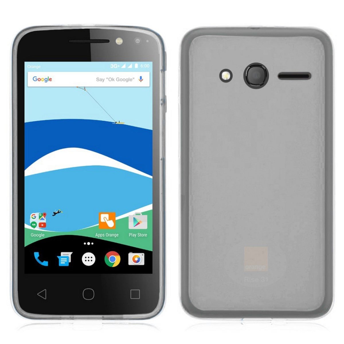 Funda Gel Tpu para Orange Rise 31 / Alcatel Pixi 4 (4") Color Transparente