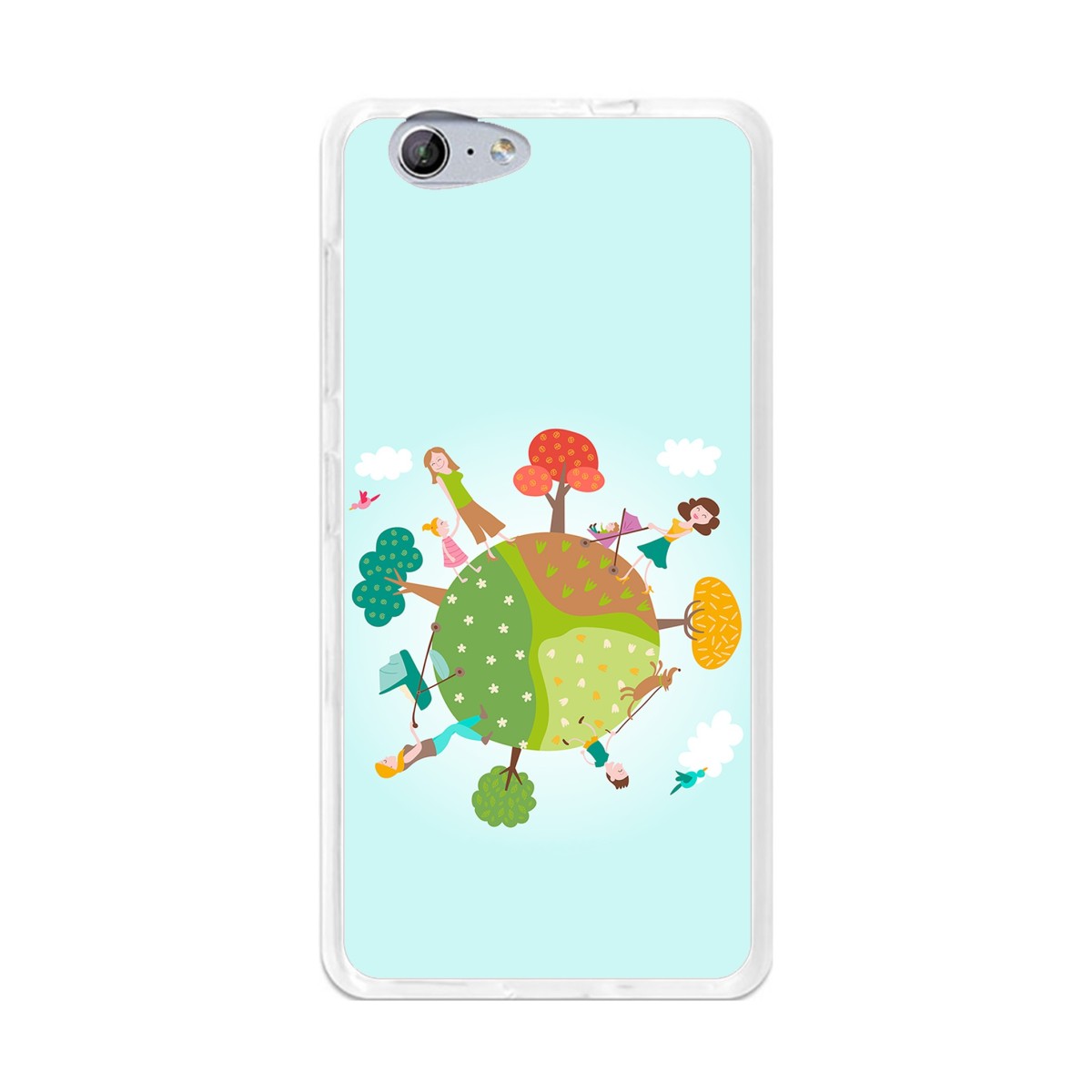 Funda Gel Tpu para Orange Neva 80 / Zte Blade V770 Diseño Familia Dibujos