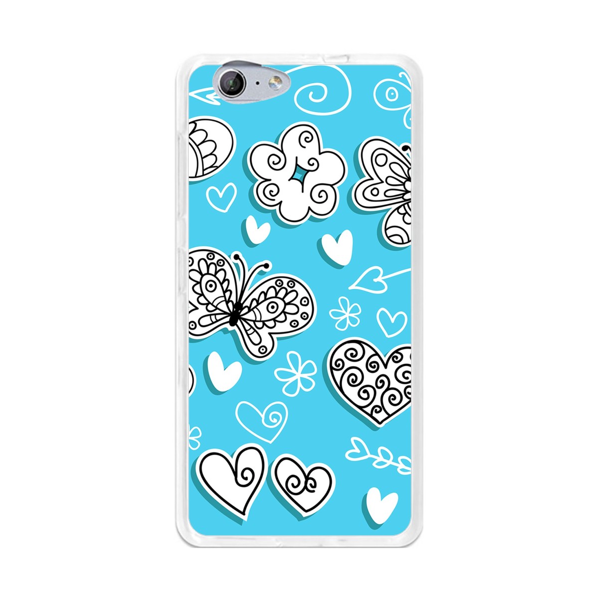 Funda Gel Tpu para Orange Neva 80 / Zte Blade V770 Diseño Mariposas Dibujos