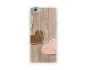 Funda Gel Tpu para Orange Neva 80 / Zte Blade V770 Diseño Corazones Madera Dibujos