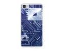 Funda Gel Tpu para Bq Aquaris M2017 / M5.5 Diseño Circuito Dibujos