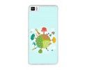 Funda Gel Tpu para Bq Aquaris M2017 / M5.5 Diseño Familia Dibujos