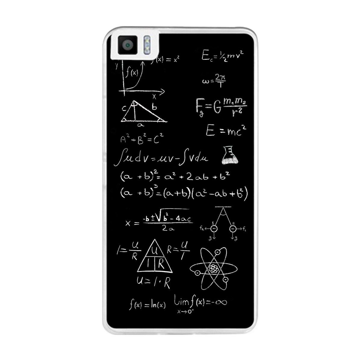 Funda Gel Tpu para Bq Aquaris M2017 / M5.5 Diseño Formulas Dibujos
