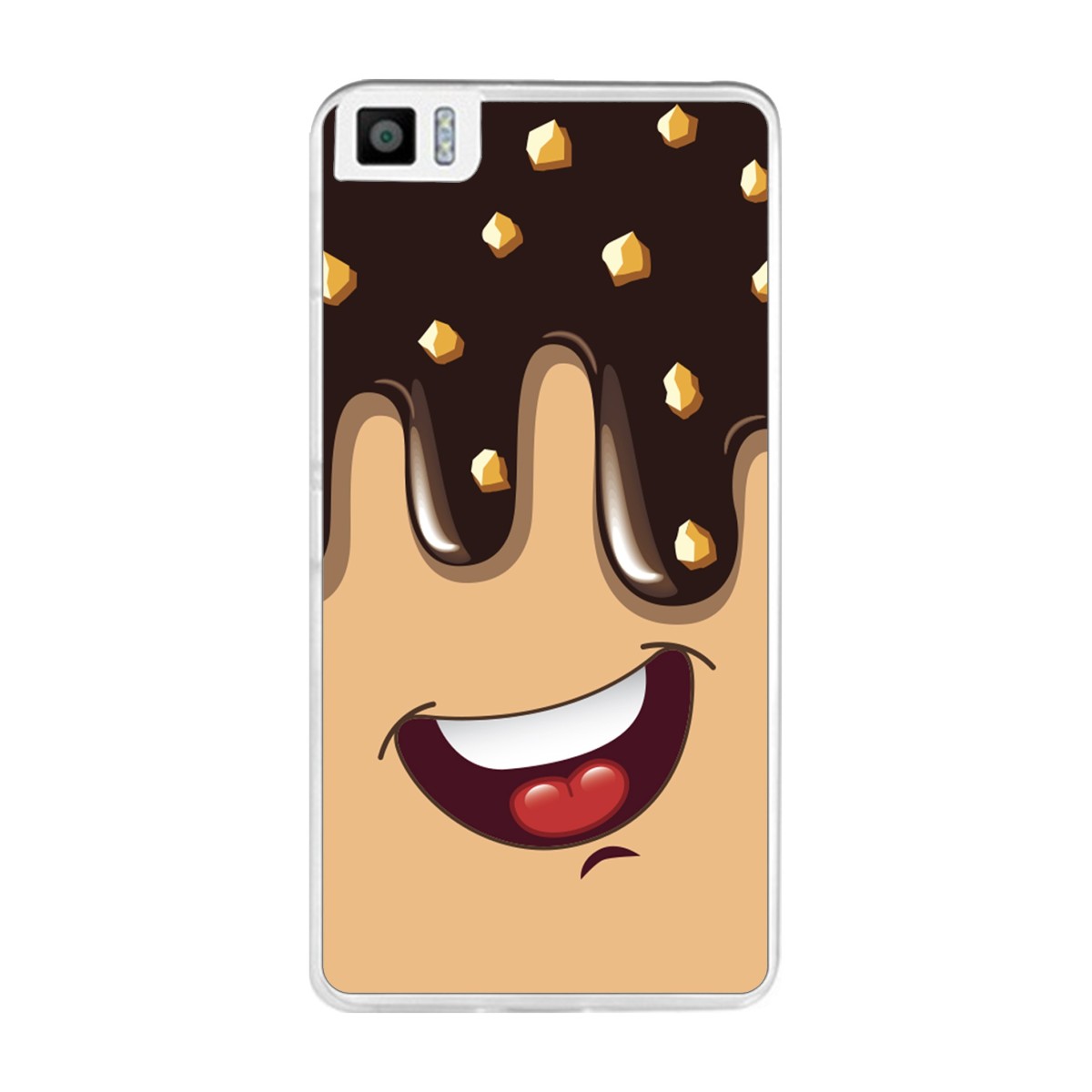 Funda Gel Tpu para Bq Aquaris M2017 / M5.5 Diseño Helado Chocolate Dibujos