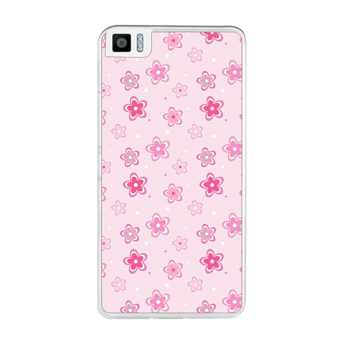 Funda Gel Tpu para Bq Aquaris M2017 / M5.5 Diseño Flores Dibujos